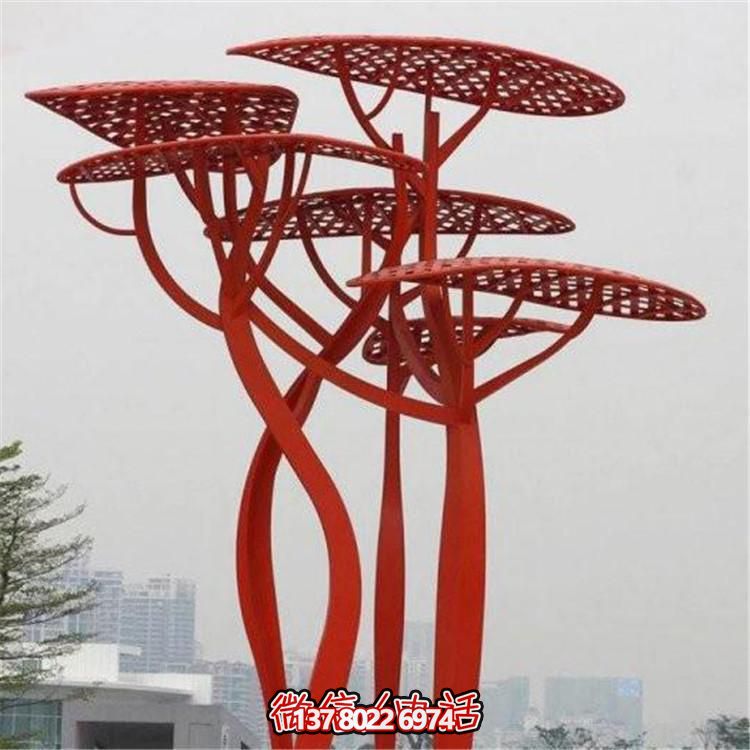 不銹鋼樹(shù)，抽象樹(shù)形雕塑